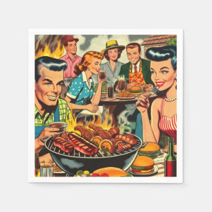 Serviette En Papier Bandes dessinées vintages pour barbecue