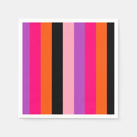 Serviette En Papier Bandes d'Halloween contemporaines (Devant)