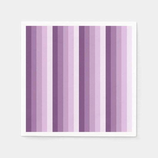 Serviette En Papier Bandes d'ombre prune violette (Devant)