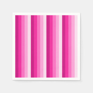Serviette En Papier Bandes d'ombre rose chaud