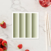 Serviette En Papier Bandes d'ombre vert olive (En situation)