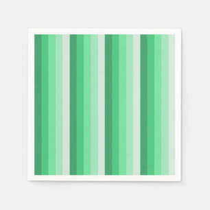 Serviette En Papier Bandes d'ombre vertes