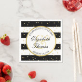 Serviette En Papier Bandes étincelantes | 70e fête du Mariage (En situation)