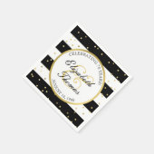 Serviette En Papier Bandes étincelantes | 70e fête du Mariage (Coin)