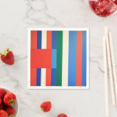 Serviette En Papier Bandes GeoColor Napkin (En situation)
