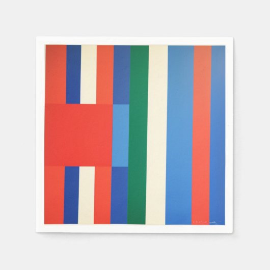 Serviette En Papier Bandes GeoColor Napkin (Devant)