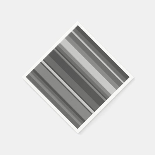Serviette En Papier Bandes grises (Coin)