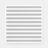 Serviette En Papier Bandes horizontales grises (Devant)