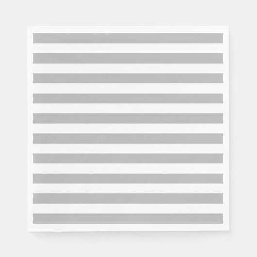 Serviette En Papier Bandes horizontales grises (Devant)