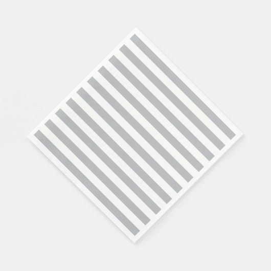 Serviette En Papier Bandes horizontales grises (Coin)