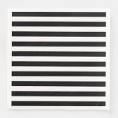 Serviette En Papier Bandes horizontales noires (Devant)