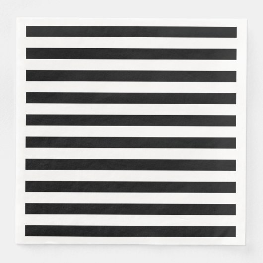 Serviette En Papier Bandes horizontales noires (Devant)