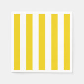 Serviette En Papier Bandes Jaunes, Blancs, Motif rayé (Devant)