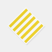 Serviette En Papier Bandes Jaunes, Blancs, Motif rayé (Coin)