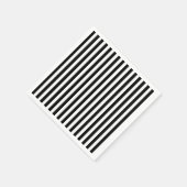 Serviette En Papier Bandes minces - Noir et Blanc (Coin)