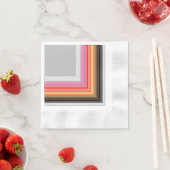 Serviette En Papier bandes multicolores et carrés (En situation)