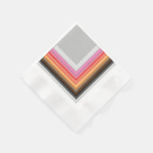 Serviette En Papier bandes multicolores et carrés (Coin)