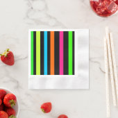 Serviette En Papier Bandes néon (En situation)