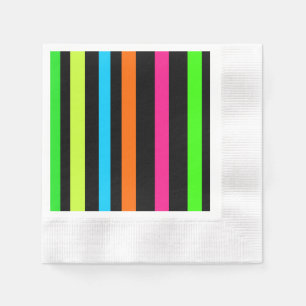 Serviette En Papier Bandes néon