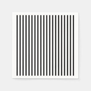 Serviette En Papier Bandes noires et blanches