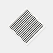 Serviette En Papier Bandes noires et blanches (Coin)
