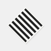 Serviette En Papier Bandes noires et blanches. Fête d'Halloween modern (Coin)