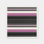 Serviette En Papier Bandes noires, grises et blanches (Devant)