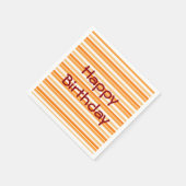 Serviette En Papier Bandes orange papier (Coin)