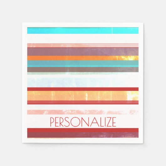 Serviette En Papier Bandes personnalisées (Devant)