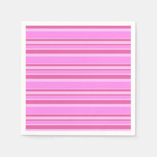 Serviette En Papier Bandes roses