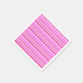 Serviette En Papier Bandes roses (Coin)