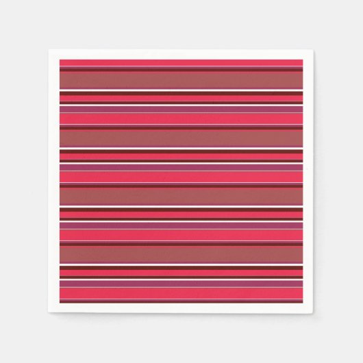 Serviette En Papier Bandes rouges (Devant)