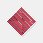 Serviette En Papier Bandes rouges (Coin)