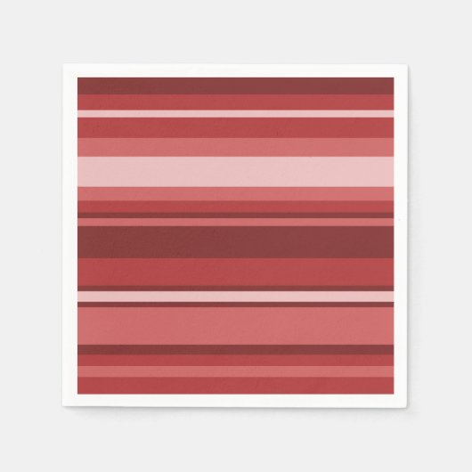 Serviette En Papier Bandes rouges (Devant)