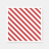 Serviette En Papier Bandes rouges et blanches (Devant)