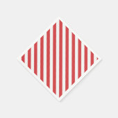 Serviette En Papier Bandes rouges et blanches (Coin)