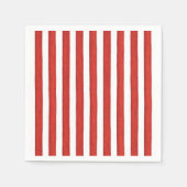 Serviette En Papier Bandes rouges et blanches (Devant)