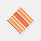 Serviette En Papier Bandes rouges mignonnes orange (Coin)