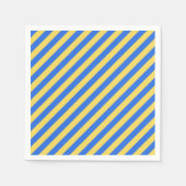 Serviette En Papier Bandes suédoises en bleu et jaune (Devant)
