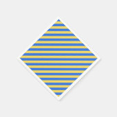 Serviette En Papier Bandes suédoises en bleu et jaune (Coin)