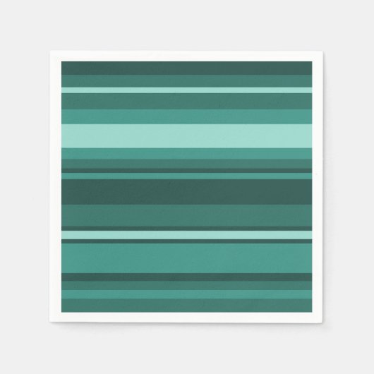 Serviette En Papier Bandes turquoises (Devant)