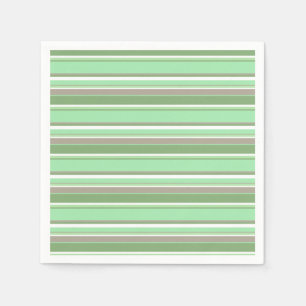 Serviette En Papier Bandes vert pâle