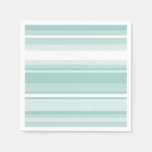 Serviette En Papier Bandes vertes à la menthe (Devant)