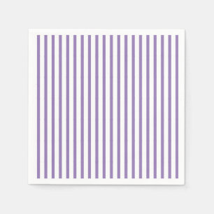 Serviette En Papier Bandes verticales minces Lavande striée