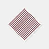 Serviette En Papier bandes verticales rouges simples (Coin)