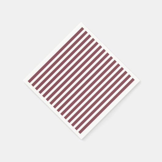Serviette En Papier bandes verticales rouges simples (Coin)