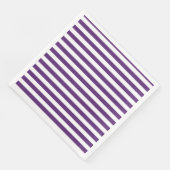 Serviette En Papier Bandes violettes et blanches (Coin)