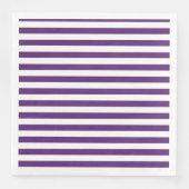 Serviette En Papier Bandes violettes et blanches (Devant)