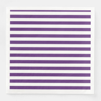 Serviette En Papier Bandes violettes et blanches