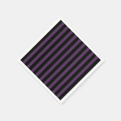 Serviette En Papier Bandes violettes foncées et noires (Coin)